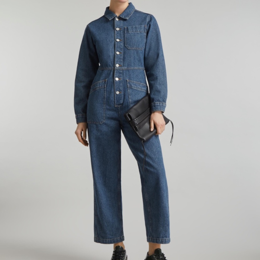Lisa Says Gah Farrah Jumpsuit Coverall in Vintage Indigo